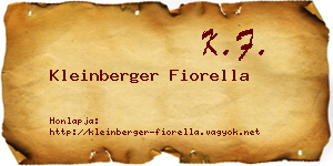 Kleinberger Fiorella névjegykártya